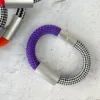 Christina Brampti Mixed Cord & Aluminum Magnet Bracelet, Silver/Purple