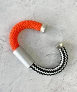 Christina Brampti Christina Brampti Mixed Cord & Aluminum Magnet Bracelet, Silver/Orange