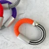 Christina Brampti Christina Brampti Mixed Cord & Aluminum Magnet Bracelet, Silver/Orange 2 Christina Brampti Christina Brampti Mixed Cord & Aluminum Magnet Bracelet, Silver/Orange