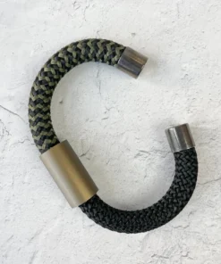 Christina Brampti Mixed Cord & Aluminum Magnet Bracelet, Bronze/Black