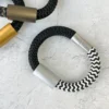 Christina Brampti Christina Brampti Mixed Cord & Aluminum Magnet Bracelet, Silver/Black