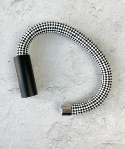 Christina Brampti Cord & Aluminum Hidden Magnet Bracelet, Black/Checkered Christina Brampti