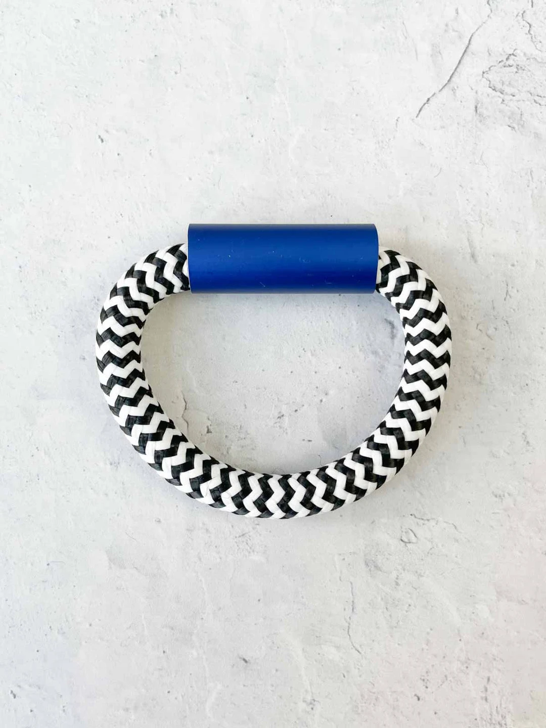 Christina Brampti Cord & Aluminum Hidden Magnet Bracelet, Blue/Zig Zag Christina Brampti