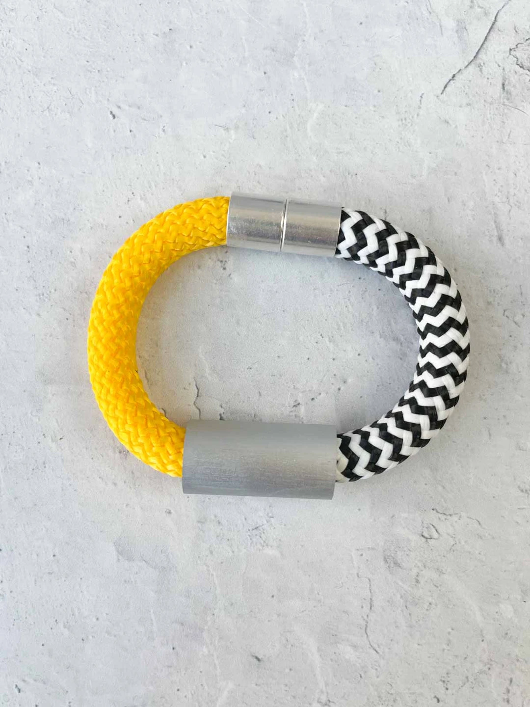 Christina Brampti Christina Brampti Mixed Cord & Aluminum Magnet Bracelet, Silver/Yellow