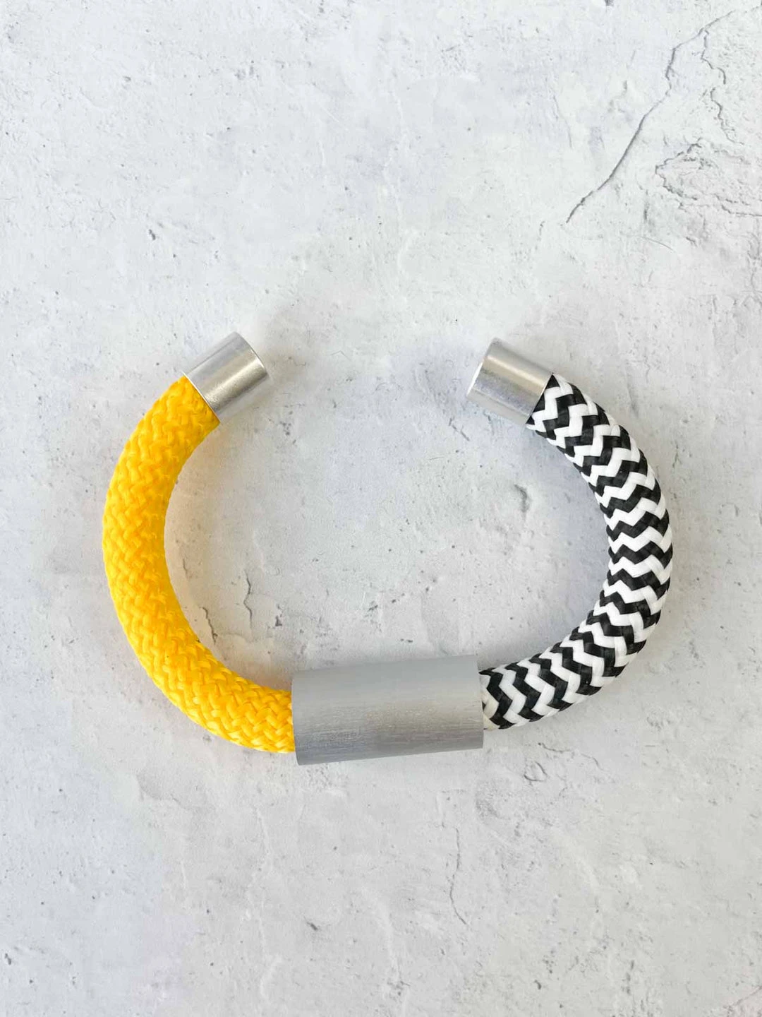 Christina Brampti Christina Brampti Mixed Cord & Aluminum Magnet Bracelet, Silver/Yellow