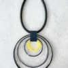 Christina Brampti XL Acrylic Circles Necklace, Black/Clear/Yellow Christina Brampti