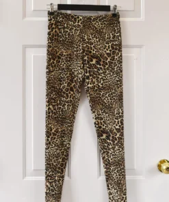 Comfy USA Bottoms Extra Long Legging - Sweater Leopard