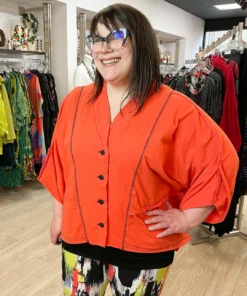 Cynthia Ashby Ellipse Jacket, Chili