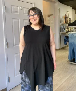 Cynthia Ashby Katy Top, Black Cynthia Ashby