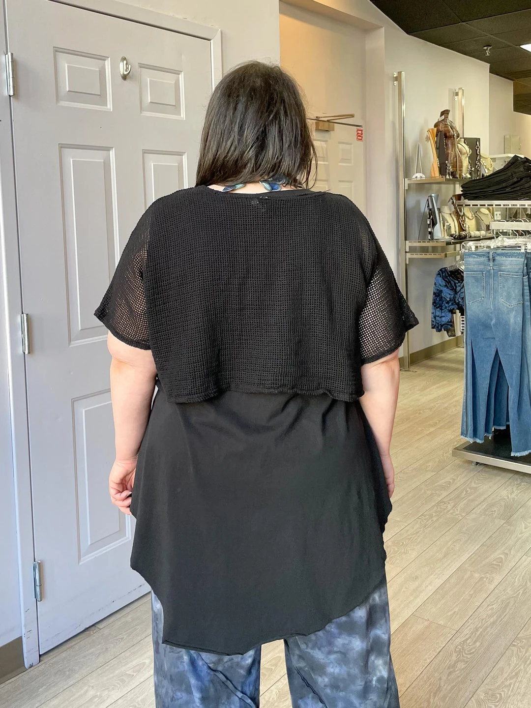 Cynthia Ashby Cynthia Ashby Net Topper, Black