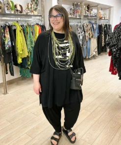 Trine Kryger Simonsen Liv Graphic Print Tunic, Black/White Trine Kryger Simonsen