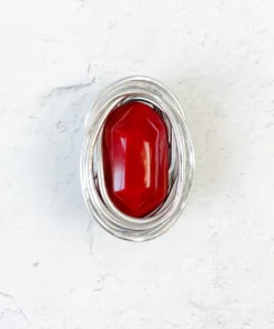 OC Jewelry Inca Magnet Brooch, Red OC Jewelry