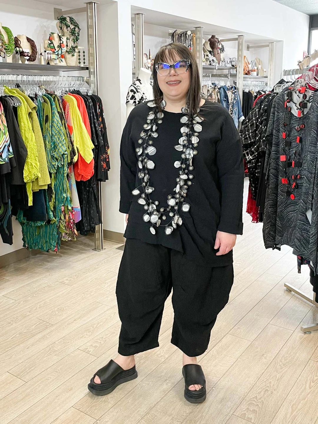 Dress To Kill Long Tuck Pullover, Black Cotton Gauze 4 Dress To Kill Long Tuck Pullover, Black Cotton Gauze