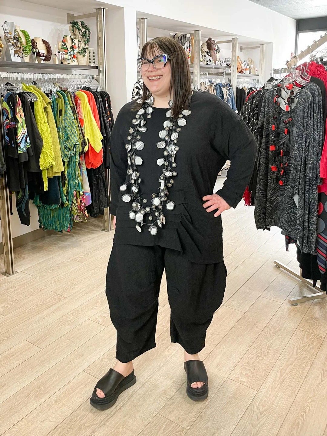 Dress To Kill Long Tuck Pullover, Black Cotton Gauze 8 Dress To Kill Long Tuck Pullover, Black Cotton Gauze