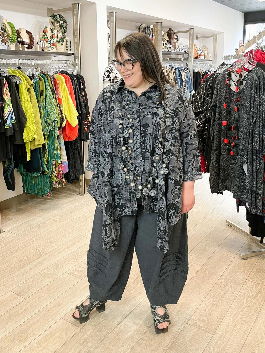 Dress To Kill Step Shirt, Black Grey Abstract Dress To Kill 4 Dress To Kill Step Shirt, Black Grey Abstract Dress To Kill