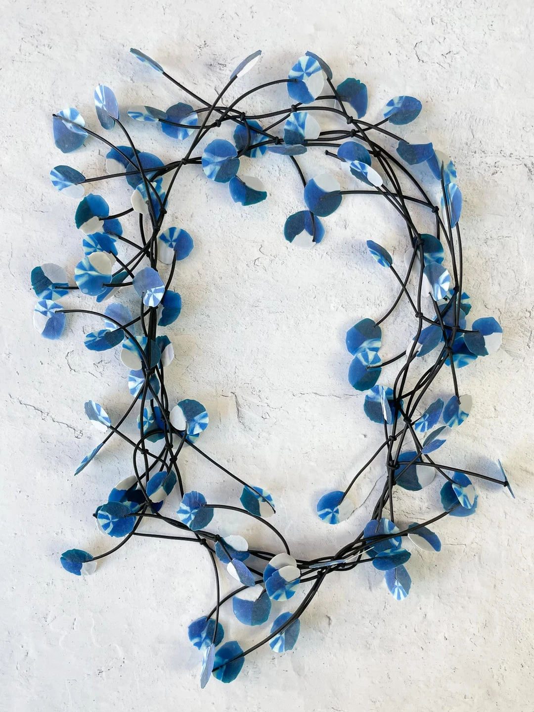 Ekeimenna By Annemieke Broenink Annemieke Broenink Recycled Wildflower Necklace, Indigo 3 Ekeimenna By Annemieke Broenink Annemieke Broenink Recycled Wildflower Necklace, Indigo