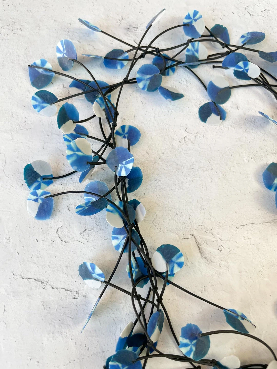 Ekeimenna By Annemieke Broenink Annemieke Broenink Recycled Wildflower Necklace, Indigo 5 Ekeimenna By Annemieke Broenink Annemieke Broenink Recycled Wildflower Necklace, Indigo