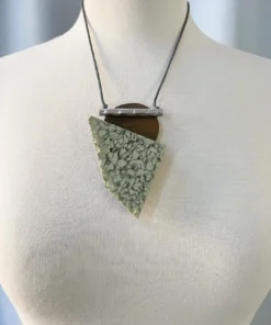 Escape From Paris Escape From Paris Geometric Wood & Resin Necklace, Grey 10 Escape From Paris Escape From Paris Geometric Wood & Resin Necklace, Grey