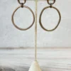 Escape From Paris Escape From Paris Hammered Circled Drop Earrings, Matte Caramel