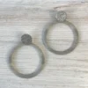 Escape From Paris Escape From Paris Large Resin Circle Post Earrings, Silver/Grey