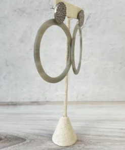 Escape From Paris Escape From Paris Large Resin Circle Post Earrings, Silver/Grey 8 Escape From Paris Escape From Paris Large Resin Circle Post Earrings, Silver/Grey