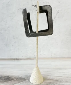 Escape From Paris Large Square Hoop Earrings, Brushed Hematite Escape From Paris 8 Escape From Paris Large Square Hoop Earrings, Brushed Hematite Escape From Paris