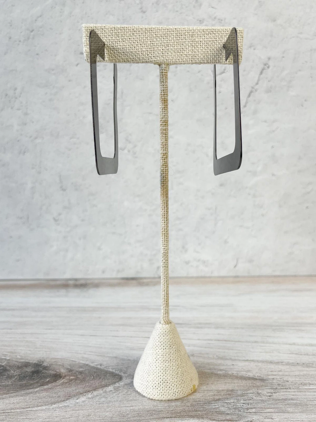 Escape From Paris Large Square Hoop Earrings, Brushed Hematite Escape From Paris 6 Escape From Paris Large Square Hoop Earrings, Brushed Hematite Escape From Paris