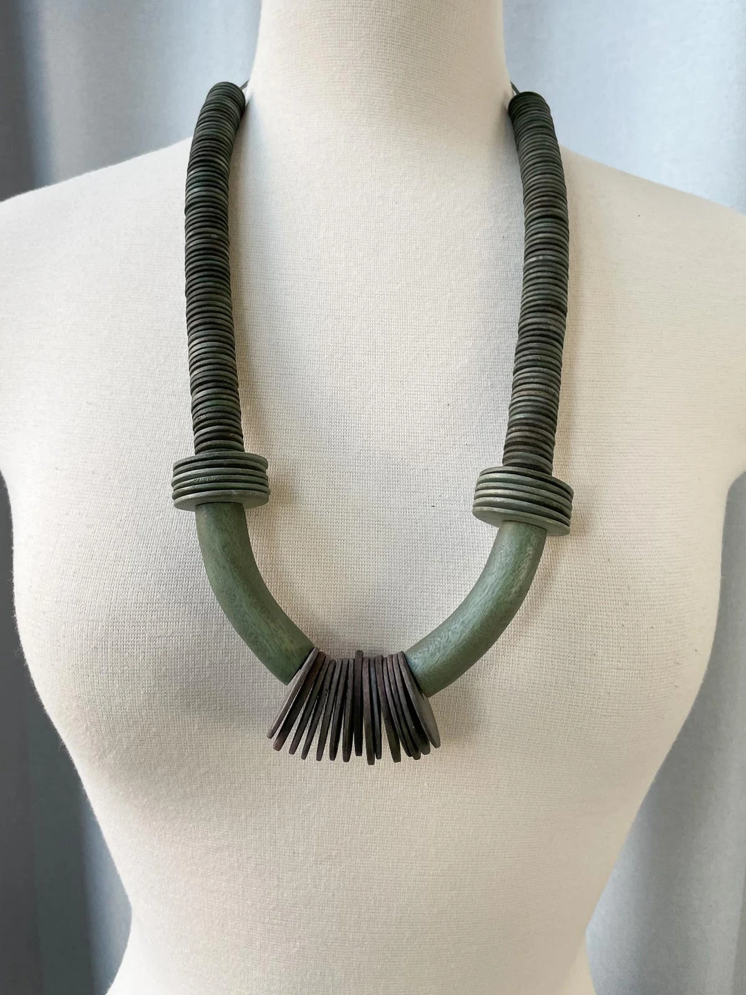 Escape From Paris Two-Tone Wood Disc Bead Necklace, Truffle Escape From Paris 5 Escape From Paris Two-Tone Wood Disc Bead Necklace, Truffle Escape From Paris