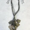 Escape From Paris Geometric Cluster Drop Necklace, Grey Escape From Paris