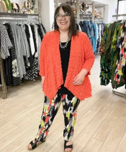 IC Collection Check Pucker Cover Up, Coral IC Collection