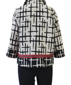 IC Collection Crosshatch Pattern Jacket, Taupe