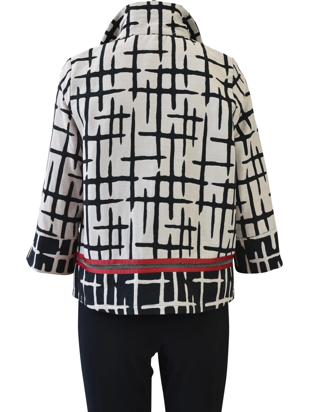 IC Collection Crosshatch Pattern Jacket, Taupe