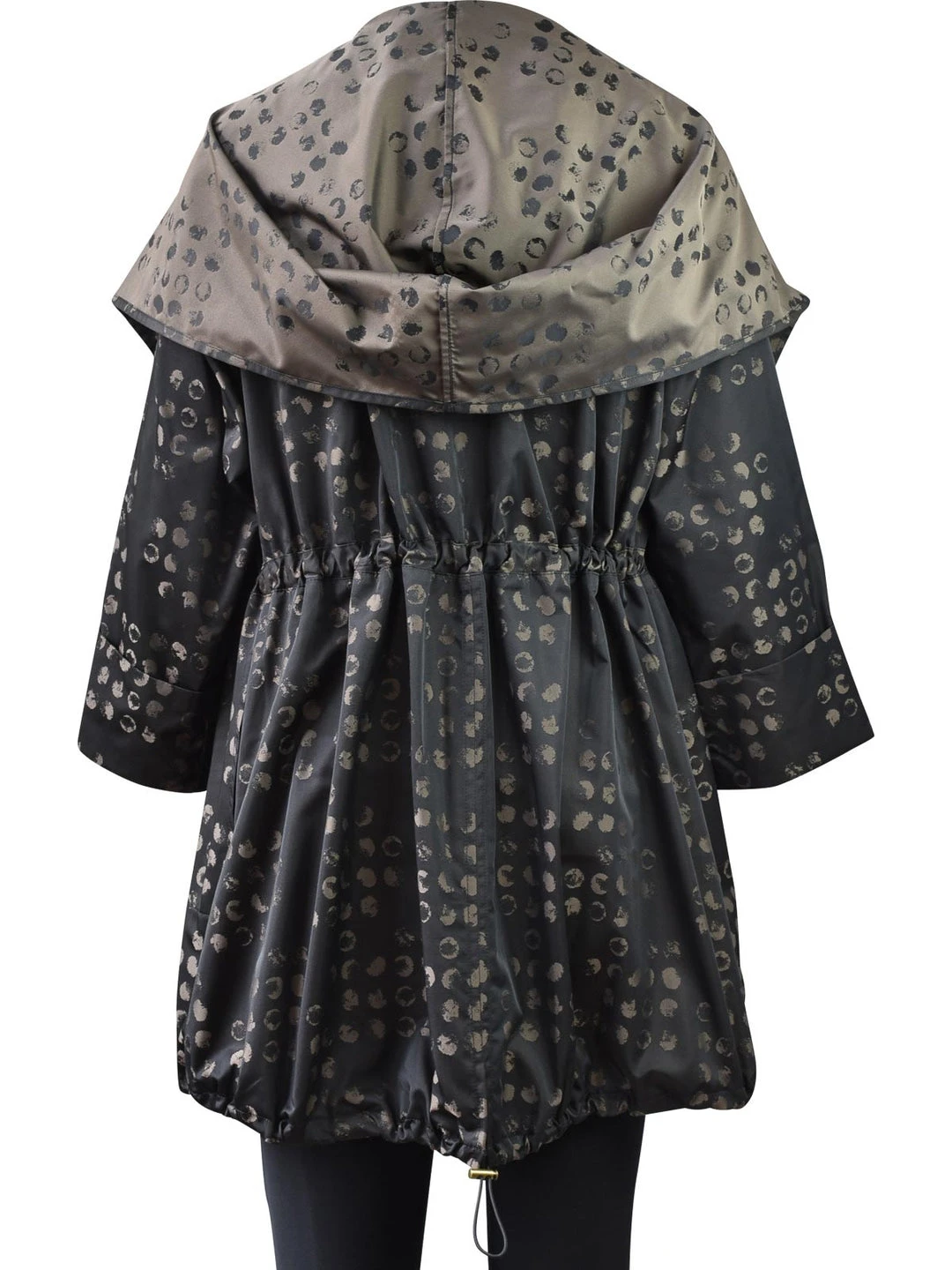 IC Collection Distress Dot Hoodie Cover Up, Taupe IC Collection 4 IC Collection Distress Dot Hoodie Cover Up, Taupe IC Collection