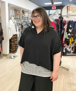 Igor Dobranic Suri Top, Black Igor Dobranic