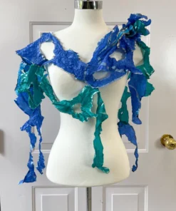 Imma Costa Medusa Crush Scarf Necklace, Blue/Green Imma Costa