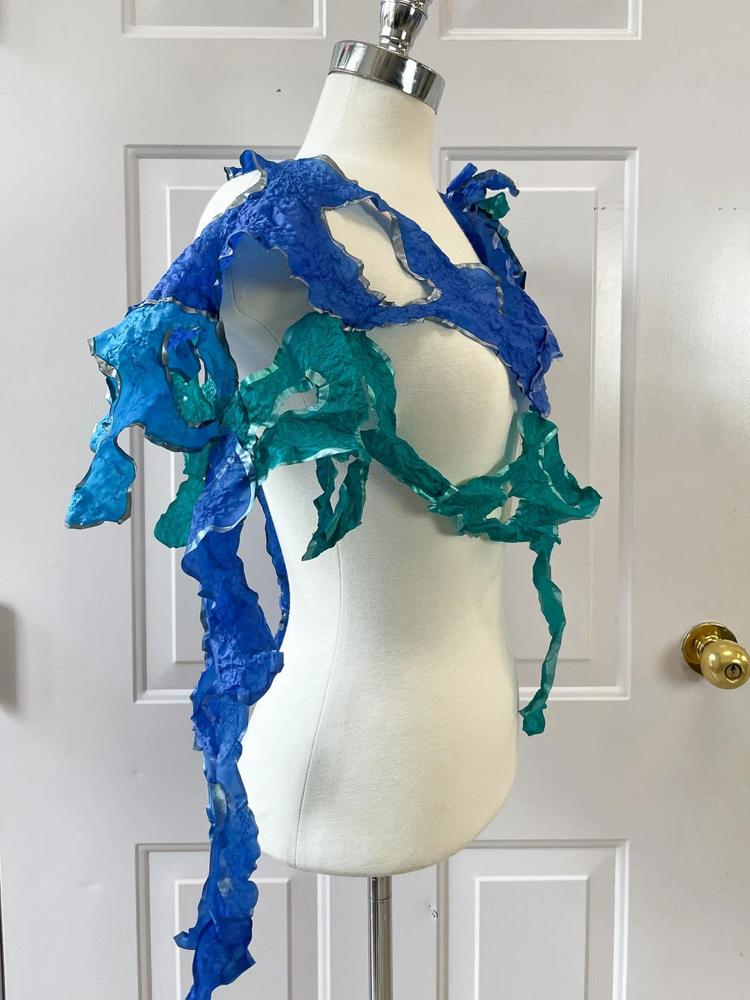 Imma Costa Medusa Crush Scarf Necklace, Blue/Green Imma Costa 4 Imma Costa Medusa Crush Scarf Necklace, Blue/Green Imma Costa