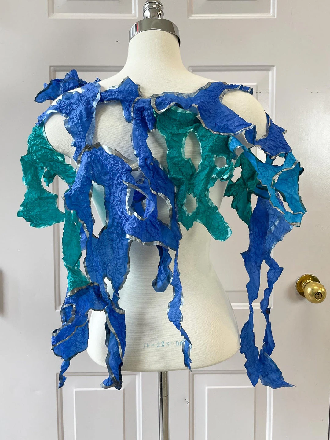 Imma Costa Medusa Crush Scarf Necklace, Blue/Green Imma Costa 5 Imma Costa Medusa Crush Scarf Necklace, Blue/Green Imma Costa