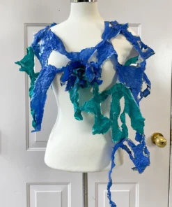 Imma Costa Medusa Crush Scarf Necklace, Blue/Green Imma Costa 9 Imma Costa Medusa Crush Scarf Necklace, Blue/Green Imma Costa