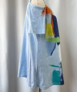 Jess & Jane Palette Mineral Wash Cold Shoulder Asymmetric Tunic, Ice Blue Jess & Jane 9 Jess & Jane Palette Mineral Wash Cold Shoulder Asymmetric Tunic, Ice Blue Jess & Jane