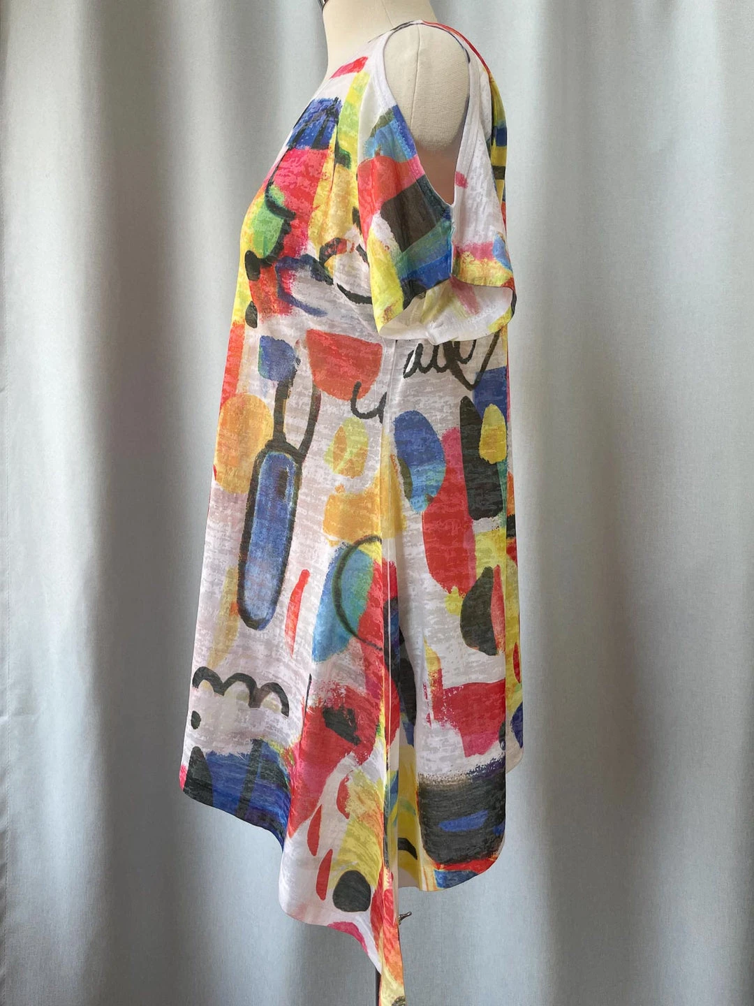 Jess & Jane Rio Burnout Cold Shoulder Tunic, Multi 11 Jess & Jane Rio Burnout Cold Shoulder Tunic, Multi