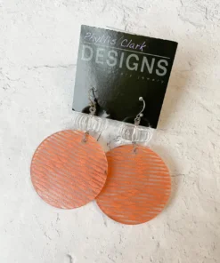 Phyllis Clark Designs Orange Flock Resin Earrings, Orange