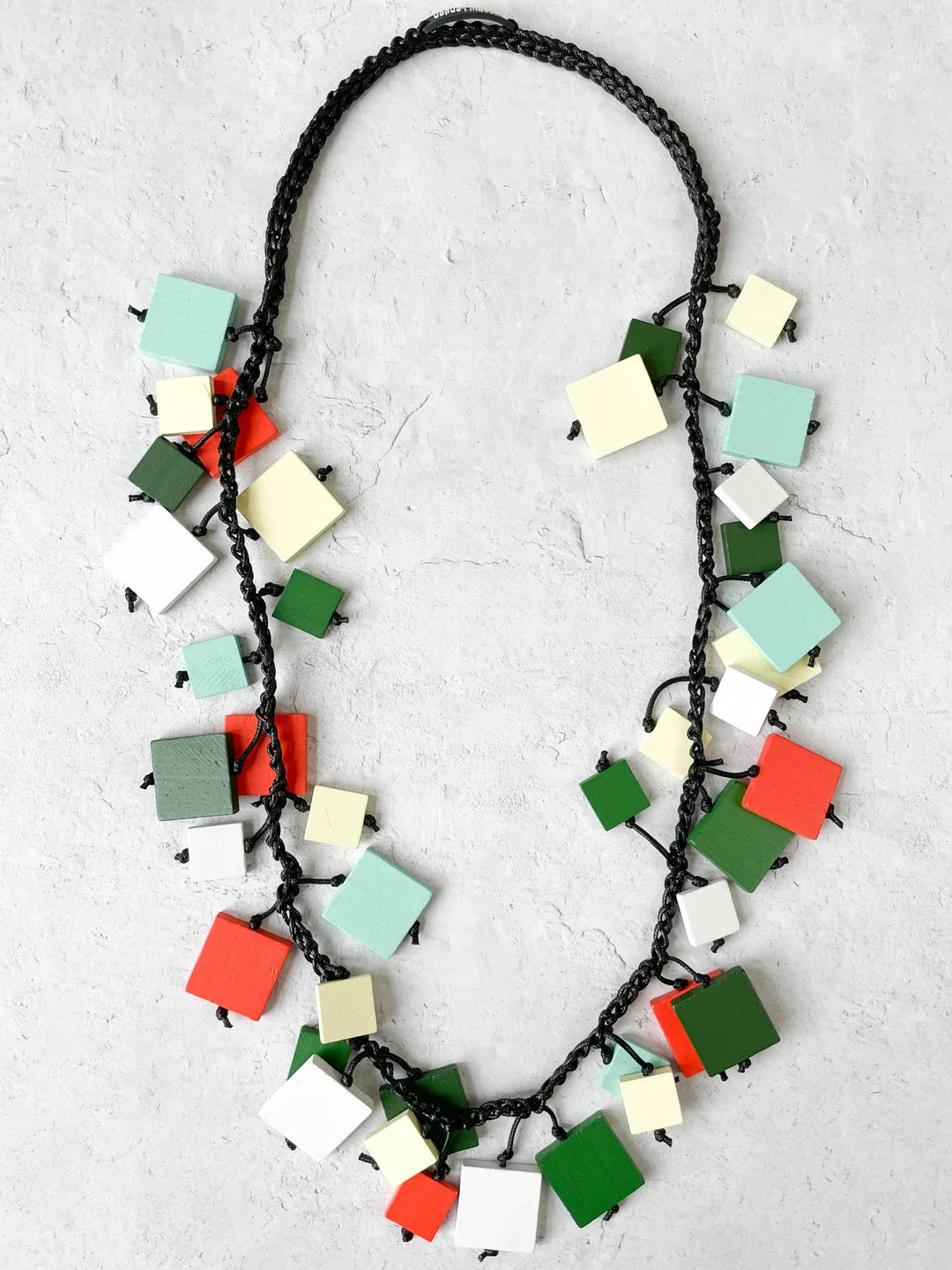 Jianhui London Jianhui London Crochet Mixed Squares Necklace, Summer Multi