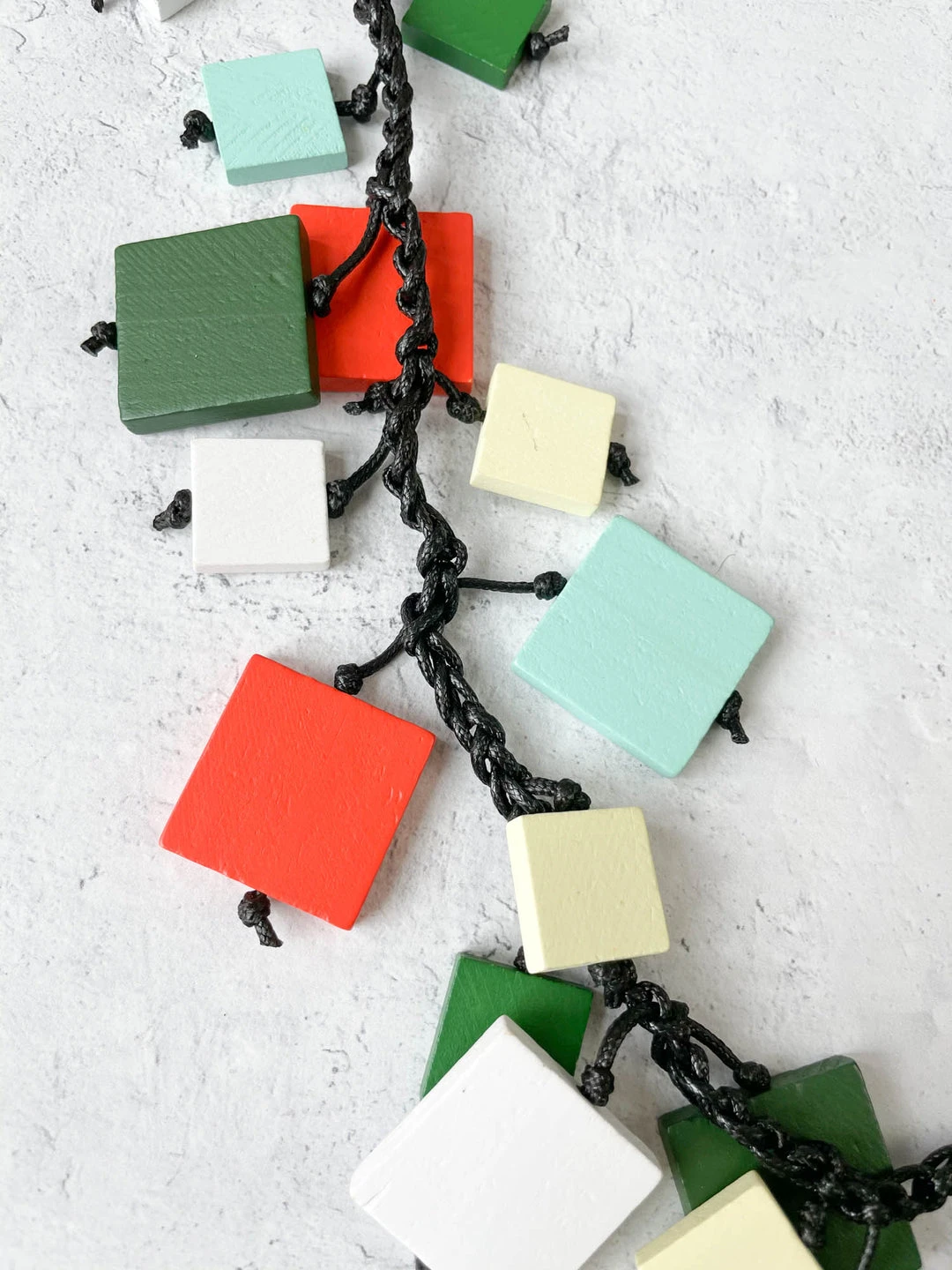 Jianhui London Jianhui London Crochet Mixed Squares Necklace, Summer Multi