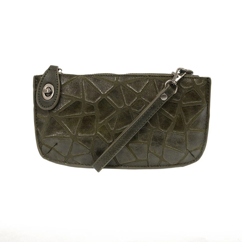 Joy Susan Joy Susan Geo Crossbody Wristlet Clutch, Dark Olive
