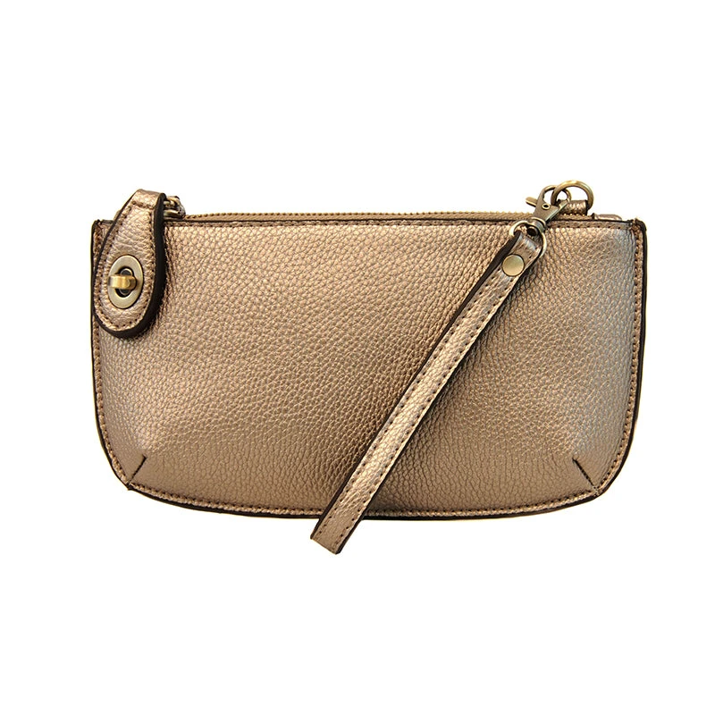 Joy Susan Mini Crossbody Wristlet Clutch, Metallic Light Bronze Joy Susan 3 Joy Susan Mini Crossbody Wristlet Clutch, Metallic Light Bronze Joy Susan
