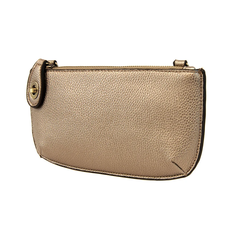 Joy Susan Mini Crossbody Wristlet Clutch, Metallic Light Bronze Joy Susan 4 Joy Susan Mini Crossbody Wristlet Clutch, Metallic Light Bronze Joy Susan