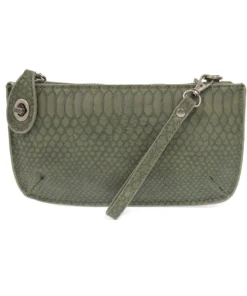 Joy Susan Joy Susan Python Mini Crossbody Wristlet Clutch, Chive