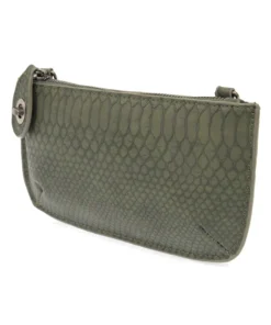 Joy Susan Joy Susan Python Mini Crossbody Wristlet Clutch, Chive