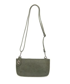 Joy Susan Joy Susan Python Mini Crossbody Wristlet Clutch, Chive