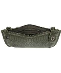 Joy Susan Joy Susan Python Mini Crossbody Wristlet Clutch, Chive